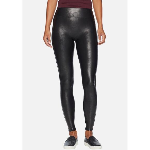 Spanx NWT Faux Leather Leggings Black - Picture 1 of 8